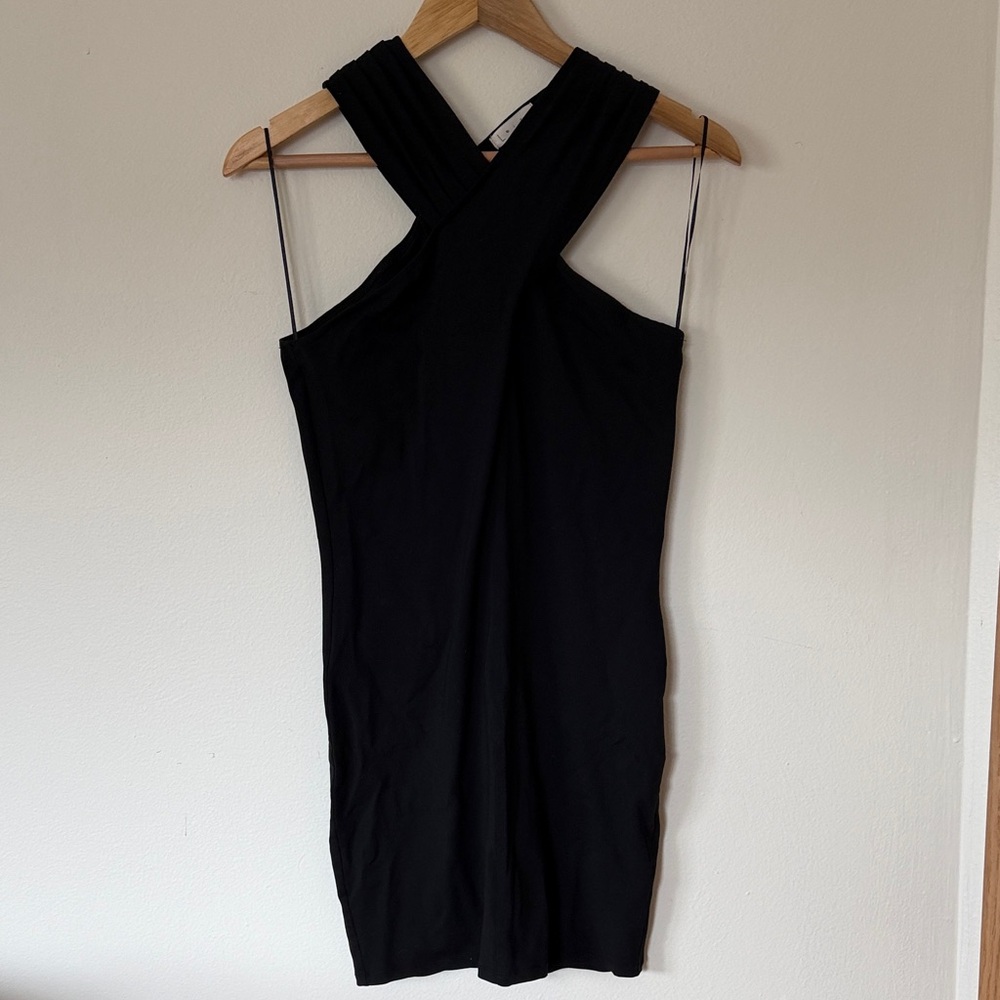 Leith Black Crisscross Bodycon Dress